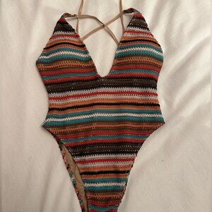 Plunging neck line one piece!